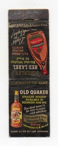 Old Quaker Whiskey Pacific Brewing Honolulu TH Front Strike Matchbook Cover - Imagen 1 de 2