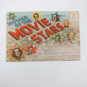 Hollywood California Homes of Movie Stars Souvenir 12 Views Leporello Vintage - Picture 1 of 12