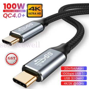 NEW 10Gbps PD Fast Charging Video USB-C to Type-C Cable USB 3.1 Gen2 100W 60W 4K - Picture 1 of 13