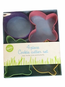 2004 Wilton Easter Colored Metal Cookie Cutter Set of 4 New in Box Retired - Picture 1 of 2