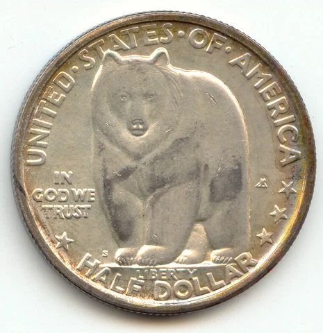 1936 Bay Bridge, Oakland-San Francisco Commemorative Half Dollar, Close to BU Cover