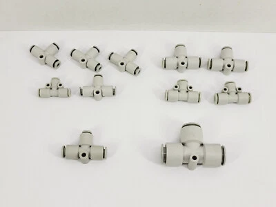 SMC One Touch Metric Tee Fitting Lot - KQ2T12-00, KQ2T04-00, KQ2T06-00 Plus - Image 1 of 4