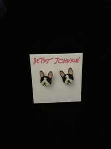 Betsey Johnson "Sugar Critters" Bulldogge Ohrstecker NEU 25 $ - Bild 1 von 1