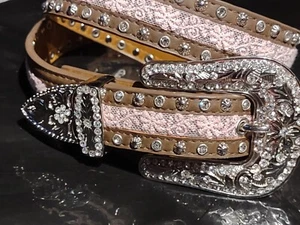 Cintura donna western XL borchie pizzo rosa di Ariat - Foto 1 di 3