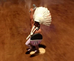 Timpo Toys: Indian Chief With Shield #4 - Conversion - Wild West 1970s - Lot 61 - Picture 1 of 5