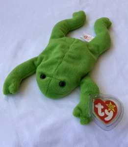 Ty Beanie Babies LEGS the Frog 4020 - 1993 PVC Pellets - Korean Market - Picture 1 of 5