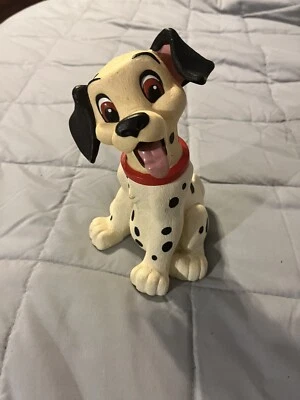 Applause Disney Pongo 101 Dalmations Coin Money Piggy Bank White Black Vintage - Image 1 of 4