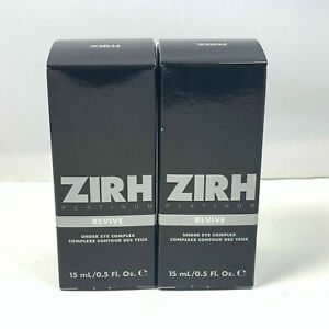 ZIRH Platinum Revive Under Eye Complex 15ml/0.5fl.oz. *LOT OF 2* New In Box 