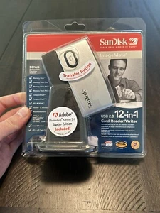 SANDISK IMAGEMATE USB 2.0 12-IN-1 CARD READER/WRITER MEMORY STICK SD MINI SD CF - Picture 1 of 4