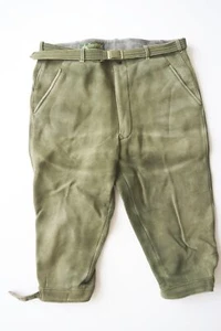 Lederhose sämisch Elch grün Jäger Kniebund neuwertig Säckler Handarbeit Gr.52 - Bild 1 von 9