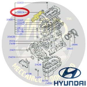 Original OE 28521-32020 Guarnizione Scarico HYUNDAI Sonata 88-93 New Old Stock ! - Imagen 1 de 3