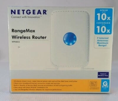 NETGEAR RangeMax: Wireless Router (WPN824) *BRAND NEW IN BOX*  Surf the Web! - Image 1 of 2