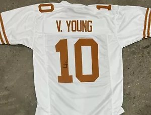 Vince Young Signed Texas Longhorns Replica Jersey Tristar Hologram White - Picture 1 of 1