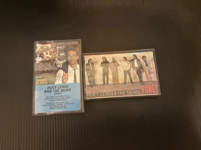 HUEY LEWIS AND THE NEWS-LOT OF 2 CASSETTES-Sports, Fore!-Chrysalis - Image 1 of 3