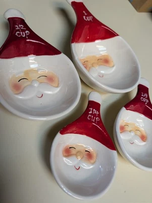 Gerson Set Of 4 Santa Clause Measuring Spoons Christmas Holidays Baking New Box - Image 1 of 4