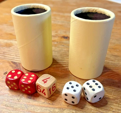 Vintage Backgammon Dice and Shakers 1975 Selchow & Righter Game Replacement - Image 1 of 3