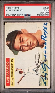 1956 Topps Luis Aparicio #292 PSA 3 Auto 9 - Picture 1 of 2