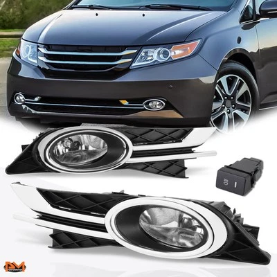 Luz antiniebla/lámpara + interruptor para parachoques delantero lente transparente Honda Odyssey 14-16 Foto 1 de 4