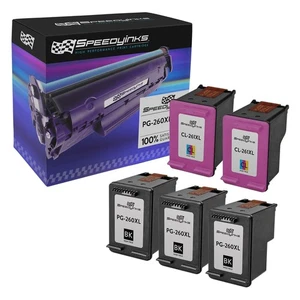 Speedy Replacements for Canon PG-260XL & CL-261XL HY Ink 5PK 3 Black 2 Color - Picture 1 of 6