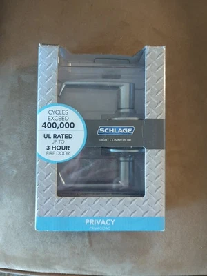 Schlage Elan Satin Chrome Privacy Lockset for Bed or Bath fits 1-3/4 in, NIB - Image 1 of 4