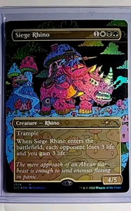 2022 MTG Magic The Gathering SLD Secret Lair Drop 30th Foil #2014 Siege Rhino - Picture 1 of 2