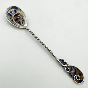 NORWEGISCHER PLIQUE A JOUR KAFFEELÖFFEL STERLINGSILBER - Bild 1 von 8