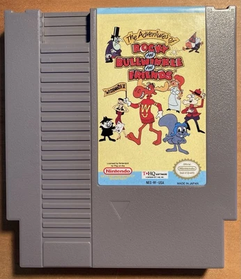 NES Adventures of ROCKY & BULLWINKLE & FRIENDS Nintendo NES-RF-USA Cart NTSC - Image 1 of 4