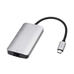 Amazon Basics 4-In-1 USB C Adapter with USB-C to HDMI, Ethernet Port, USB 3.0 an - Picture 1 of 12