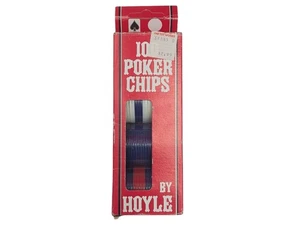 Hoyle Poker Chips Vintage 100ct Red White Blue in Box Plastic Tray Made in USA - Picture 1 of 3