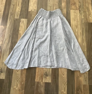 EILEEN FISHER Gray Linen Asymmetrical Skirt Size XS - Picture 1 of 11