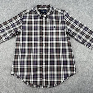 Ralph Lauren Boy’s Button Down Shirt Size Large (14-16) Long Sleeve Plaid - Picture 1 of 8