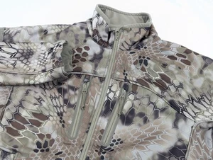 Kryptek Camo Njord Hunting Jacket Windproof Fleece Soft Shell Mens Medium - Picture 1 of 11