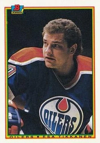 #194 Esa Tikkanen - Edmonton Oilers - 1990-91 Bowman Hockey - Image 1 of 1