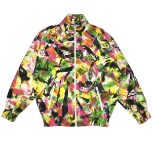 NUEVO CON ETIQUETAS $1350 CELINE PARIS Chaqueta de Pista Estampado de Pintura Abstracta Logo Para Hombre M AUTÉNTICA - Imagen 1 de 11