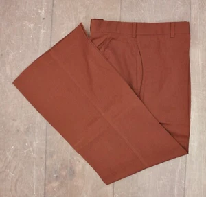 Men's VTG 1970s NOS Levi's Brown Panatela Pants Sz 34x30 70s Poly Rayon Disco - Picture 1 of 6
