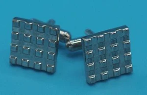 Silberfarbenes Manschettenknöpfe Set Herren Schmuck - Bild 1 von 2