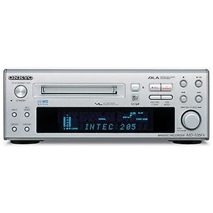 ONKYO MD 105FX INTEC205 Mini Disc Recorder Silver High Speed Audio MD used - Picture 1 of 13