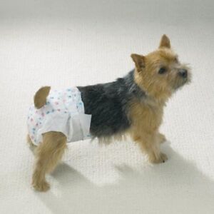 Clean Go pet Dog Disposable Diapers Incontinence Leak-Proof Tail Hole 10 ct