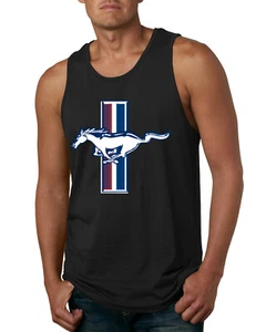 Ford Mustang Retro USA Vintage Logo Classic Bar Cars and Trucks Men Tank Top - Picture 1 of 8
