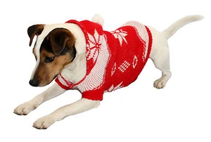 Goodboy Festive Christmas Xmas Warm Coat Jumper Dog Red Sweater Pup UK SELLER - Picture 1 of 2