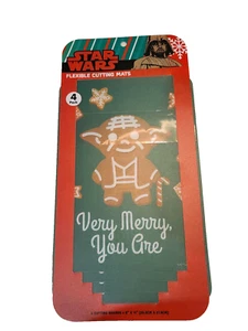 Star Wars 4 pack Kitchen Flexible Cutting Mats Yoda as Gingerbread Cookie NEW - Picture 1 of 7