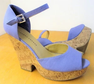 Sandalias de cuña de corcho azul periwinkle LC Lauren Conrad Madison talla 10 - Imagen 1 de 11