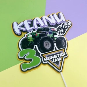 Monster Jam cake topper | Personalised Birthday Cake Topper | Cake Decoration - Picture 1 of 2