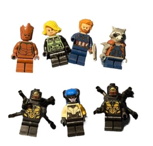 Lego Marvel Avengers Minifigure Lotto di 7 Groot Rocket Vedova Nera Proxima e altri - Foto 1 di 8