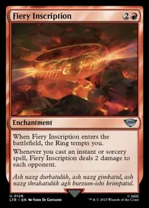 Fiery Inscription *FOIL* [The Lord Of The Rings] - Magic: The Gathering - NM - Picture 1 of 1