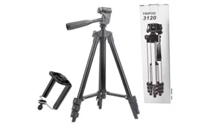 CAVALLETTO UNIVERSALE FOTOCAMERA TREPPIEDI TRIPODE SUPPORTO ALLUMINIO smartphone - Imagen 1 de 2