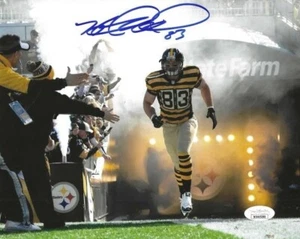 Signed 8x10 HEATH MILLER  PITTSBURGH STEELERS Autographed photo JSA Witness - Picture 1 of 1