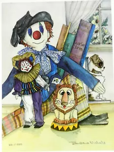 Barbara Nichols Signed Numbered 22/1000 Old Friends Stuffed Animals Print - Picture 1 of 8
