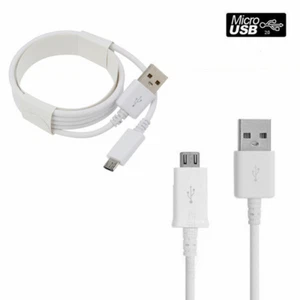 Cable de carga micro USB de 1 m cable de carga rápida cable de datos smartphone tablet blanco 2x - Imagen 1 de 9