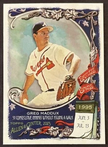 Topps Allen & Ginter 2023 #SS-16 Greg Maddux vanos impecables - Imagen 1 de 2
